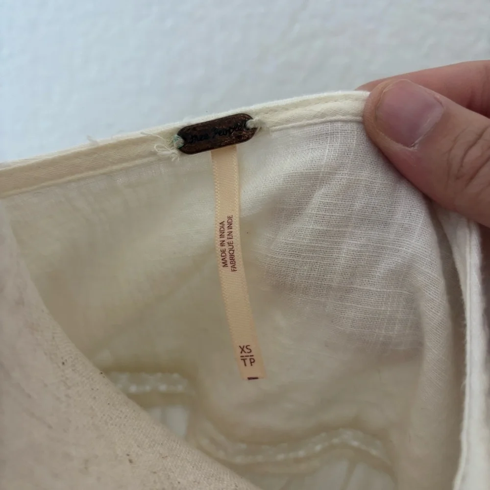 Free People‎ Joi eyelet cropped top white size XS